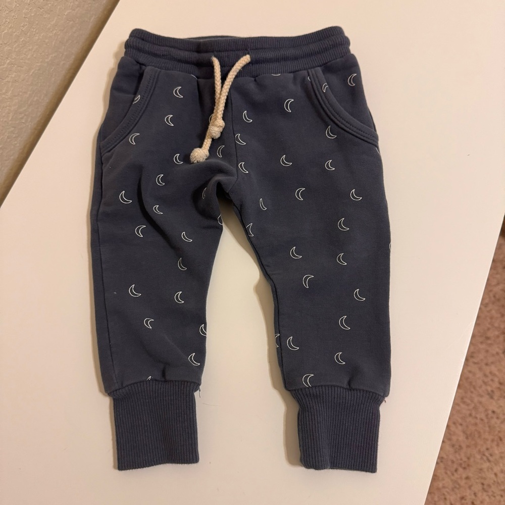 Mebie Baby Navy Blue Moon Pants 6-12 Months
